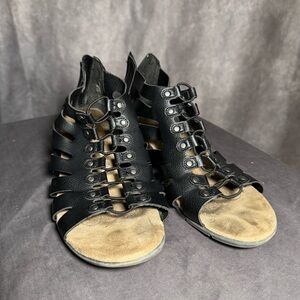 BareTraps Black Strappy Sandals Size 8.5